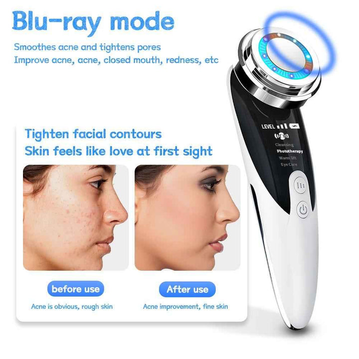 RF Face Massager – LED Light Therapy & Vibration for Wrinkle Removal