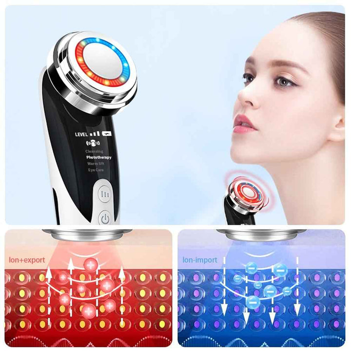 RF Face Massager – LED Light Therapy & Vibration for Wrinkle Removal