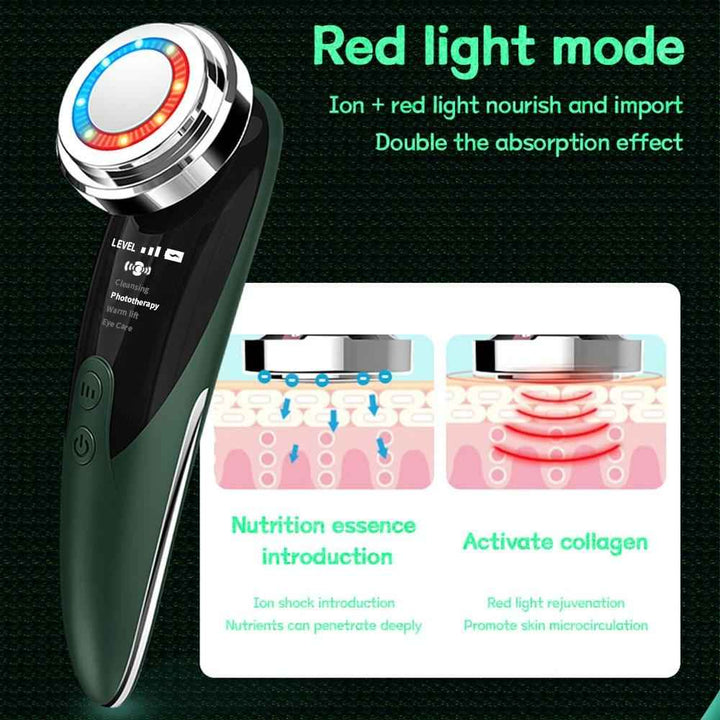 RF Face Massager – LED Light Therapy & Vibration for Wrinkle Removal