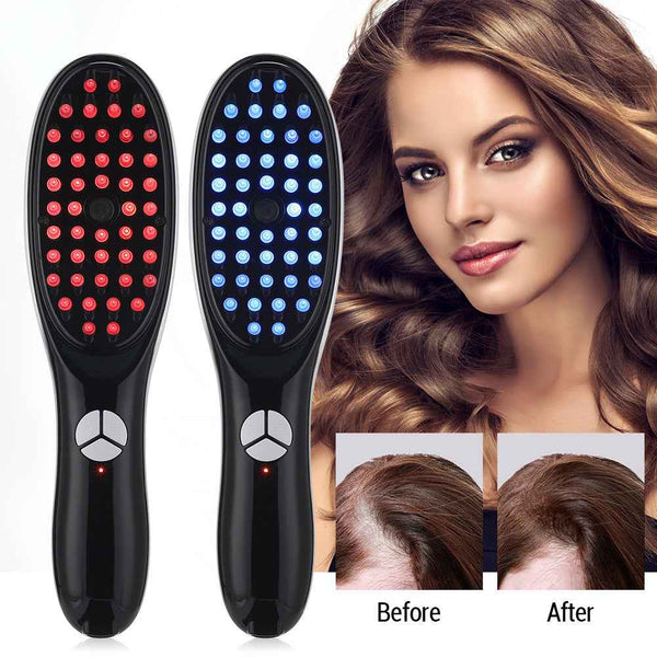 Red & Blue Light Electric Scalp Massager Hair Comb