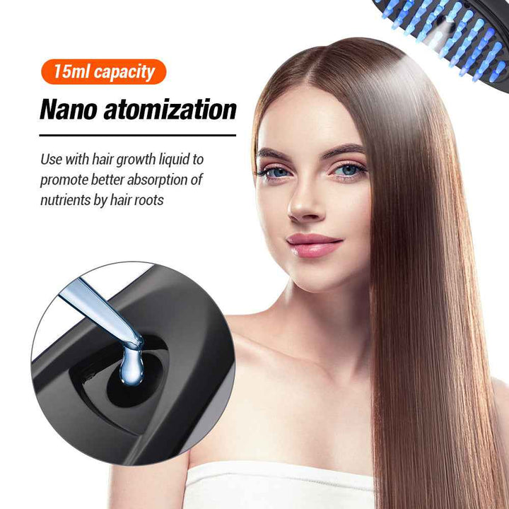 Red & Blue Light Electric Scalp Massager Hair Comb